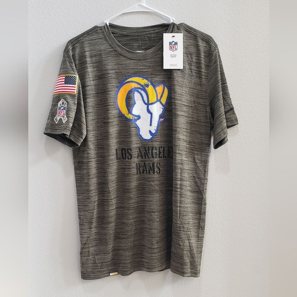 Los Angeles Rams salute to service dri fit t-shirt mens medium